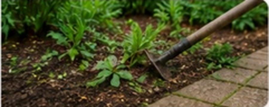 Garden weeding and tidying
