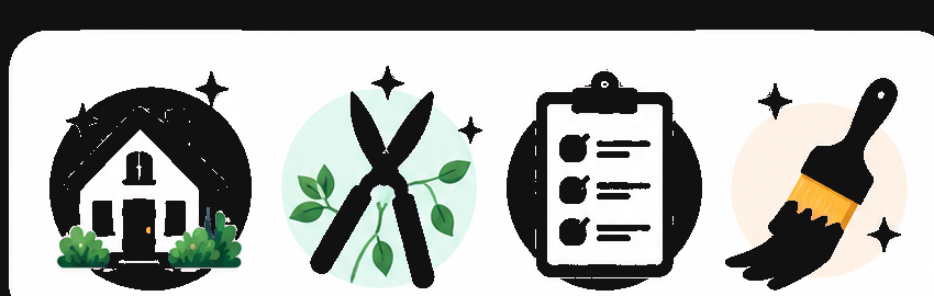 Illustrated PTFcleans service icons